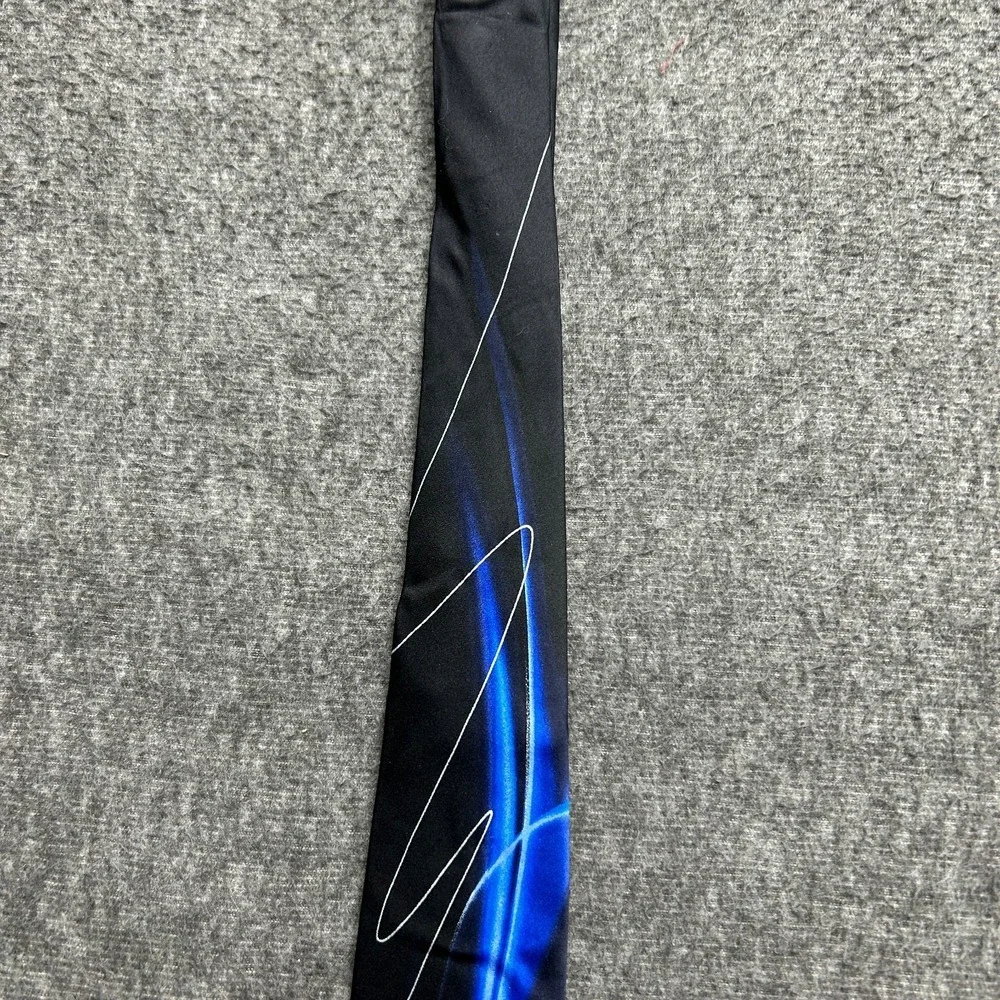 J Garcia Tie Collectors Edition Snail Garden 100% Silk Extra Long Blue Black - Picture 7 of 7